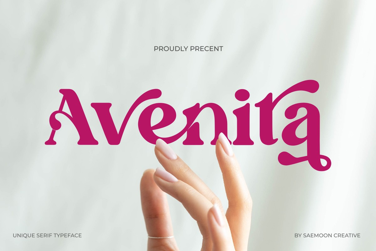 Пример шрифта Avenita Regular