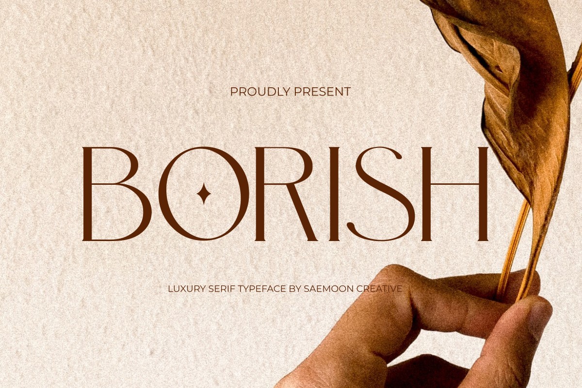 Пример шрифта Borish