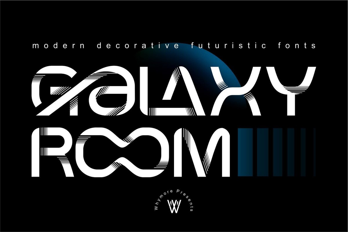 Пример шрифта Galaxy Room