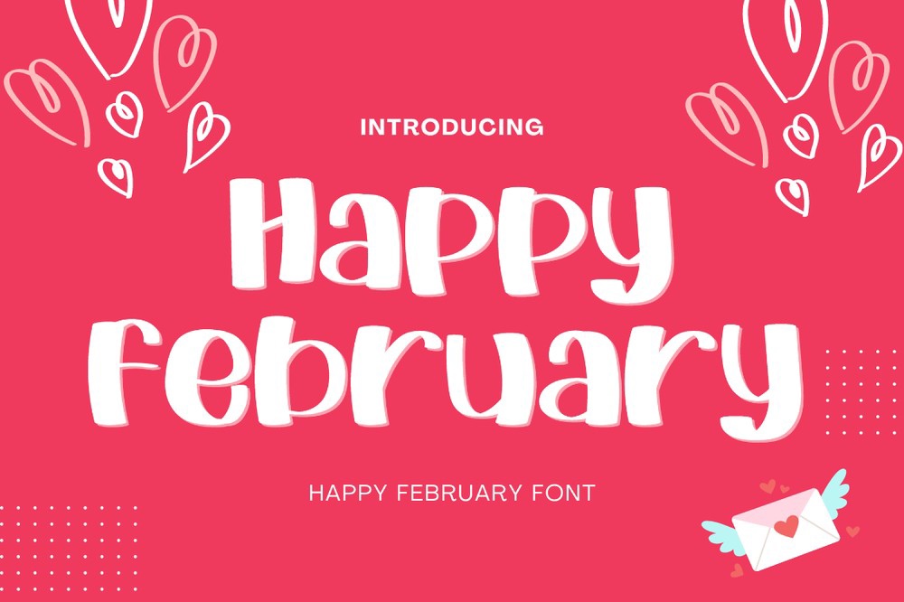 Пример шрифта Happy February