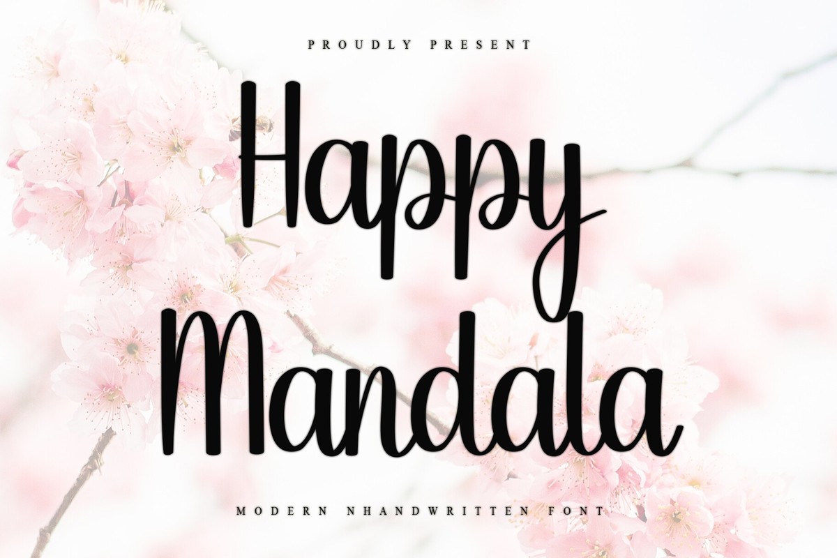 Пример шрифта Happy Mandala Regular