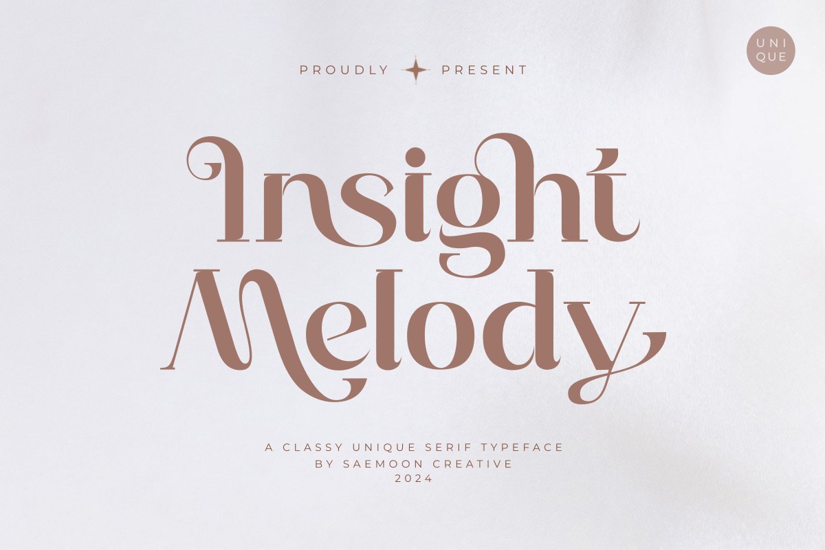 Пример шрифта Insight Melody Regular