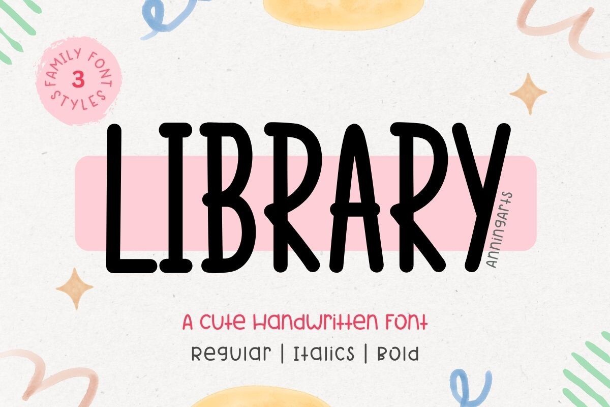 Пример шрифта Library