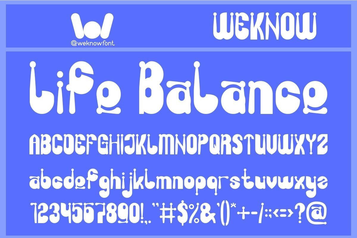 Пример шрифта Life Balance