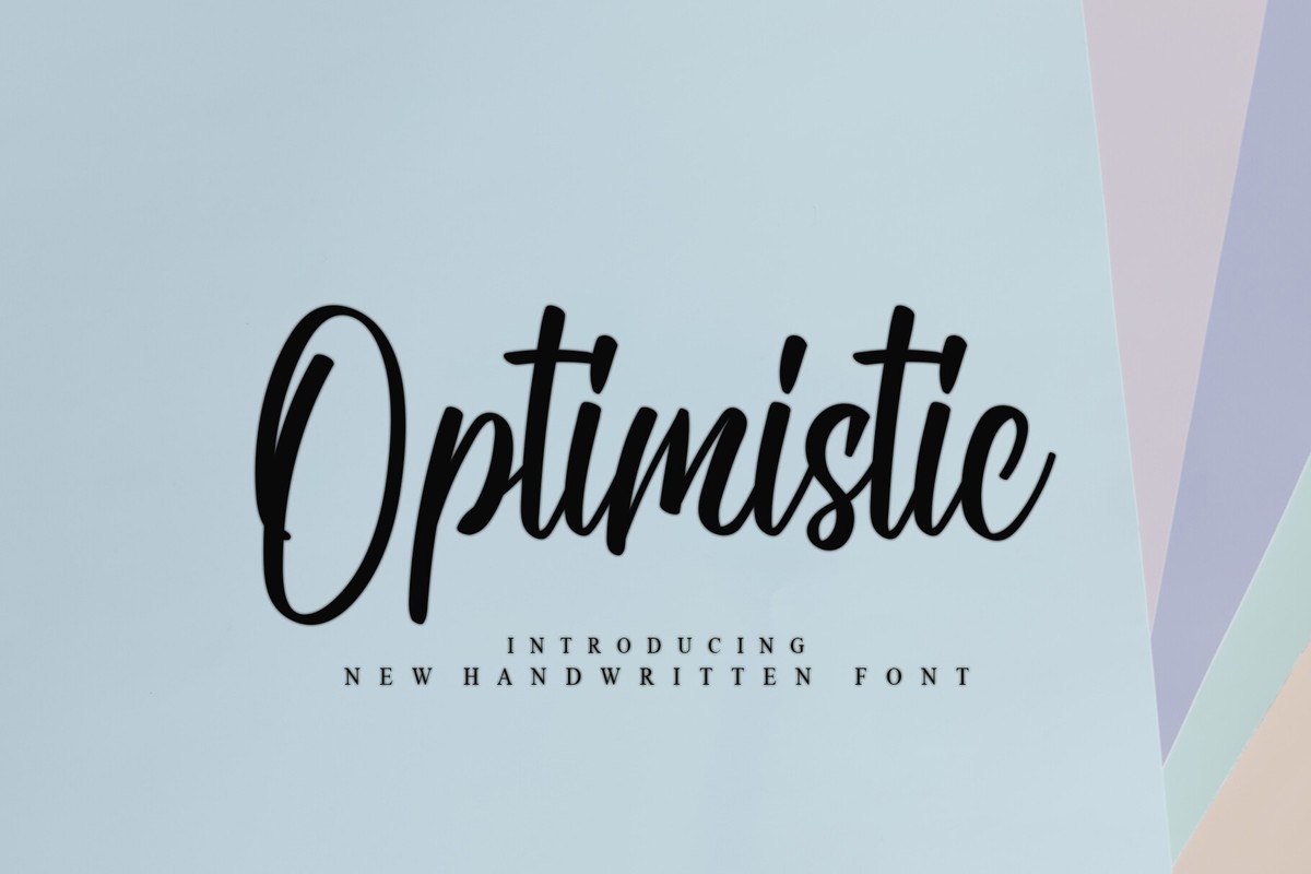 Пример шрифта Optimistic