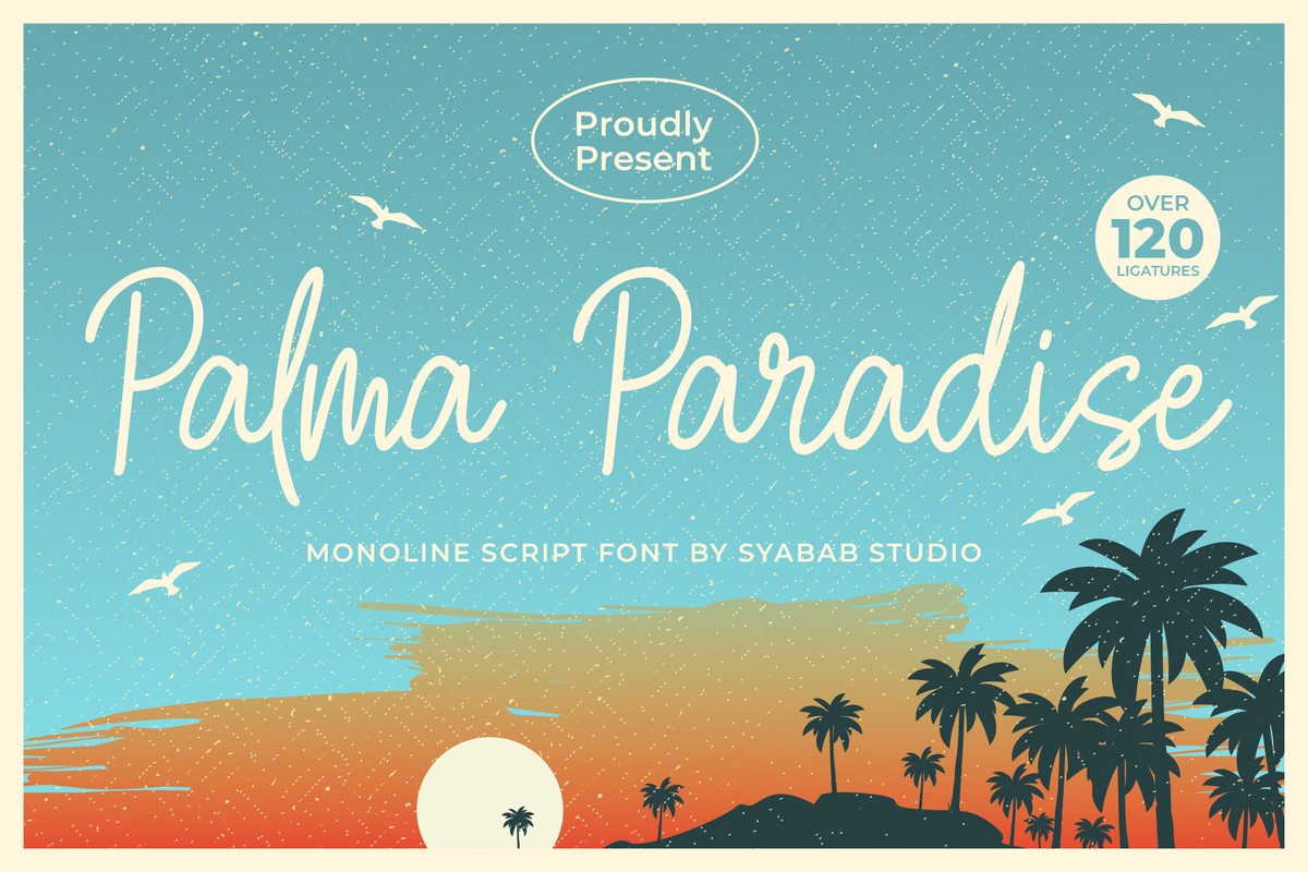 Пример шрифта Palma Paradise