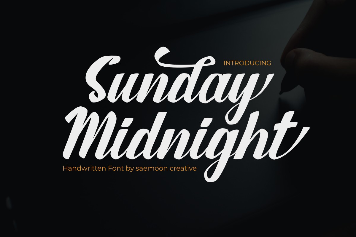 Пример шрифта Sunday Midnight Regular