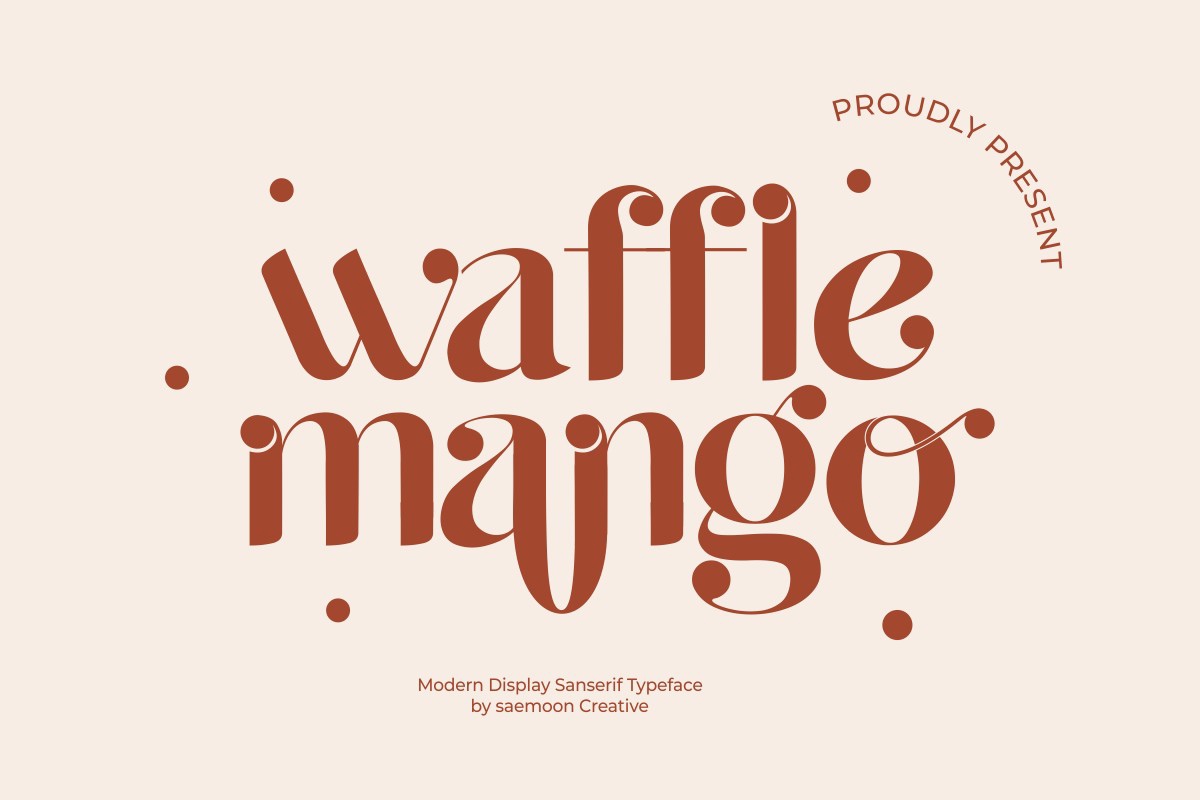 Пример шрифта Waffle Mango