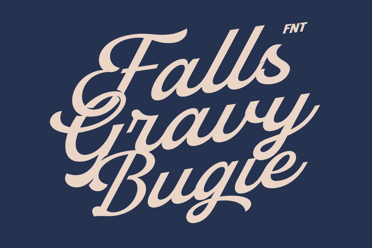 Пример шрифта Falls Gravy Bugies