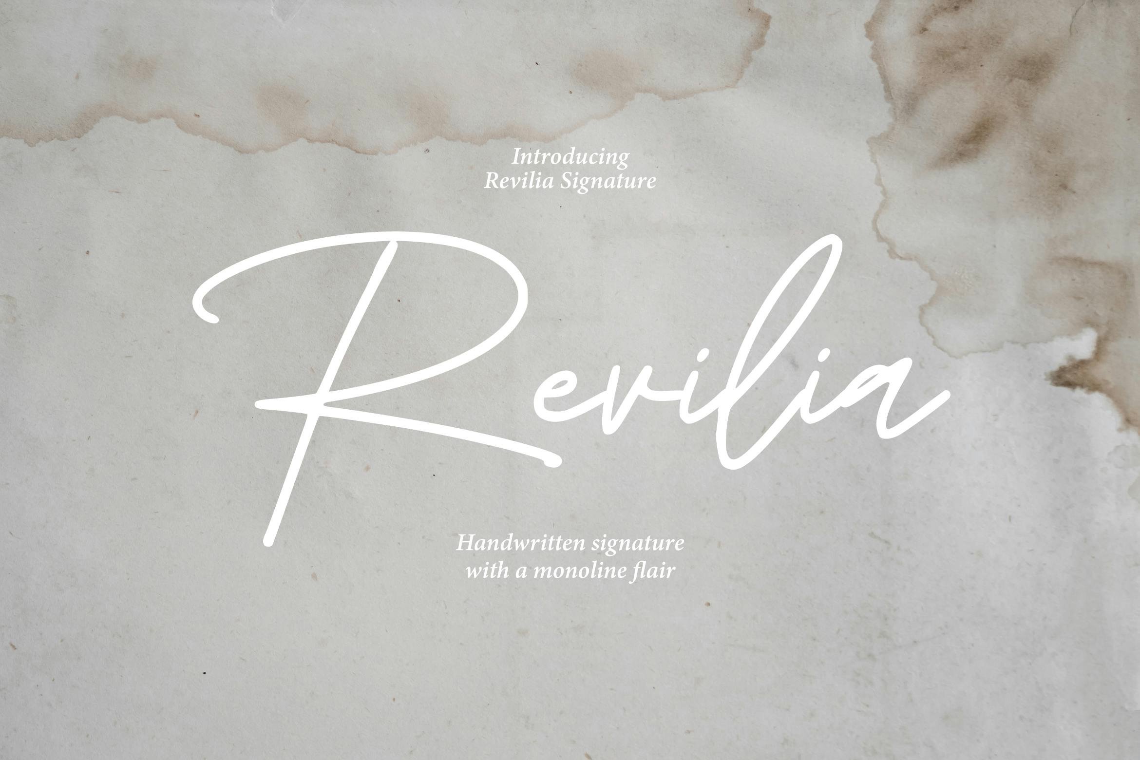 Пример шрифта Revilia Signature