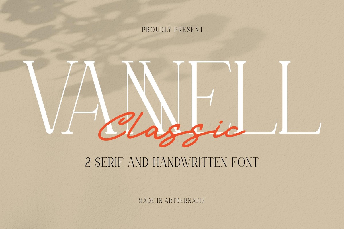 Пример шрифта Vannell Classic Regular