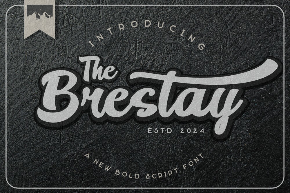 Пример шрифта Brestay Regular