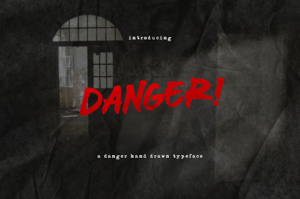 Пример шрифта Danger