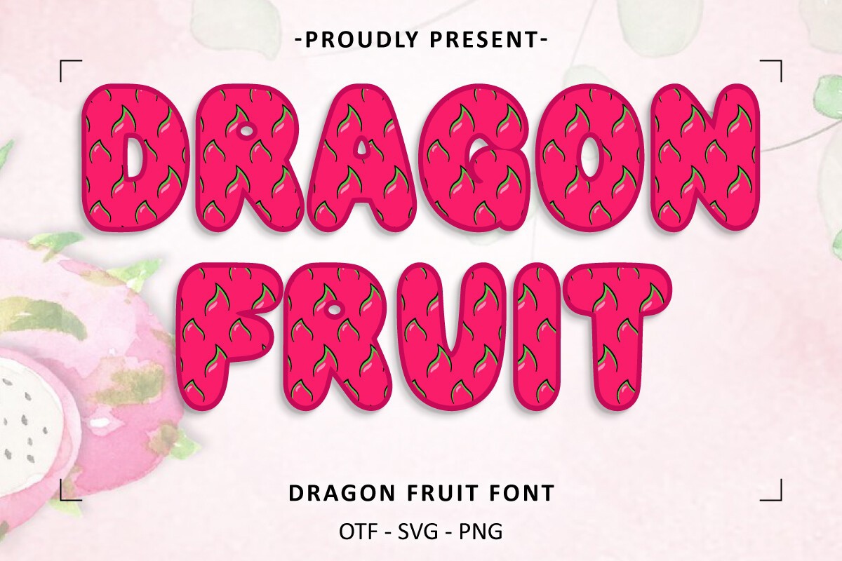 Пример шрифта Dragon Fruit Regular