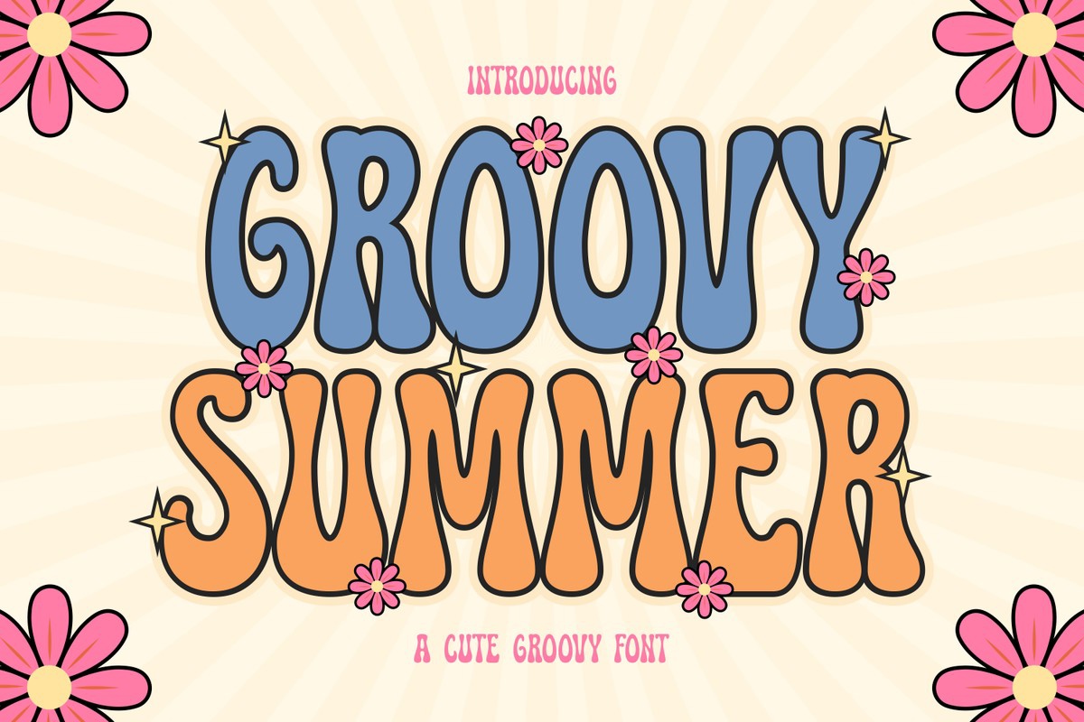 Пример шрифта Groovy Summer Regular