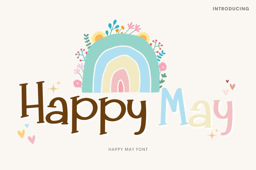 Пример шрифта Happy May