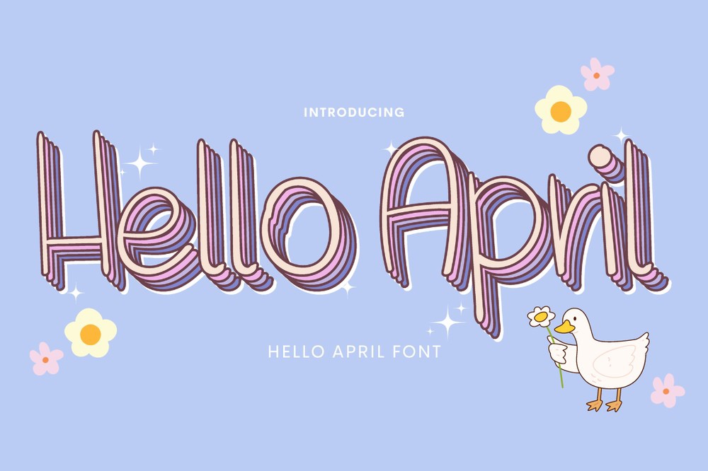 Пример шрифта Hello April