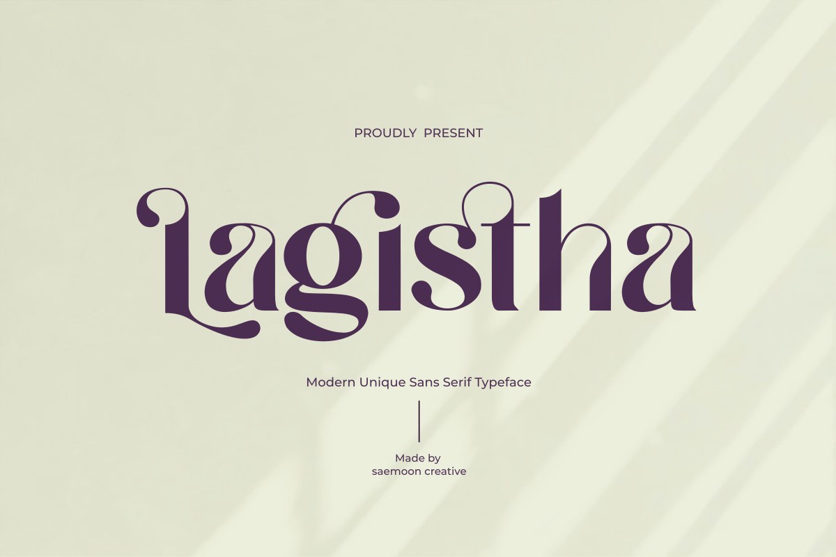 Пример шрифта Lagistha Regular