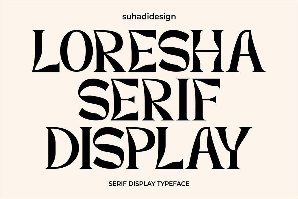 Пример шрифта Loresha Serif Display Regular