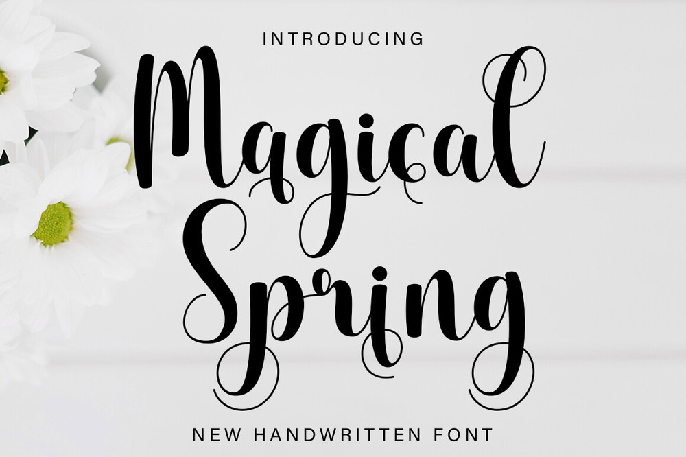 Пример шрифта Magical Spring Regular