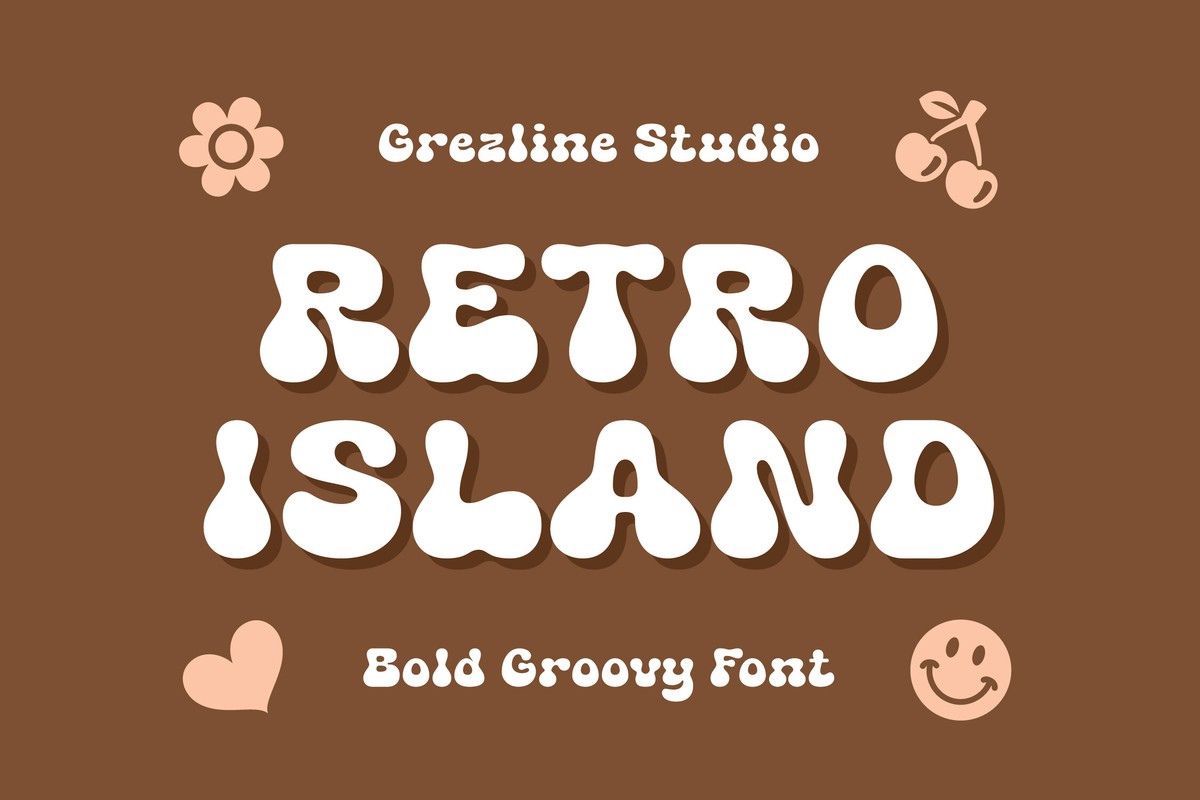 Пример шрифта Retro Island Regular