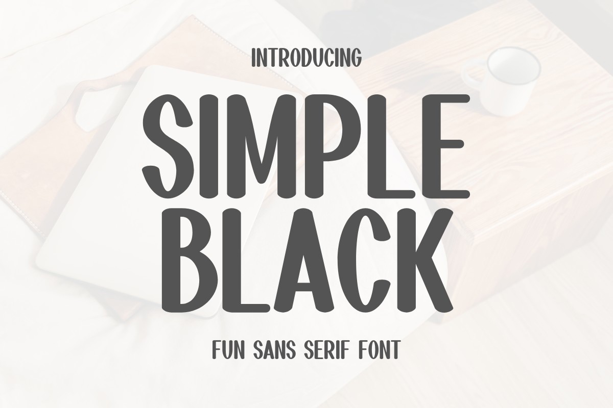 Пример шрифта Simple Black Regular