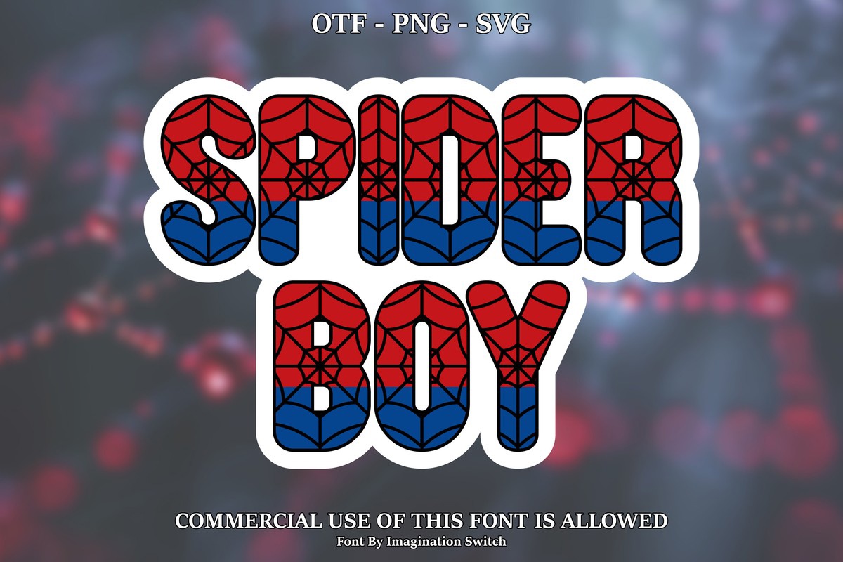 Пример шрифта Spider Boy