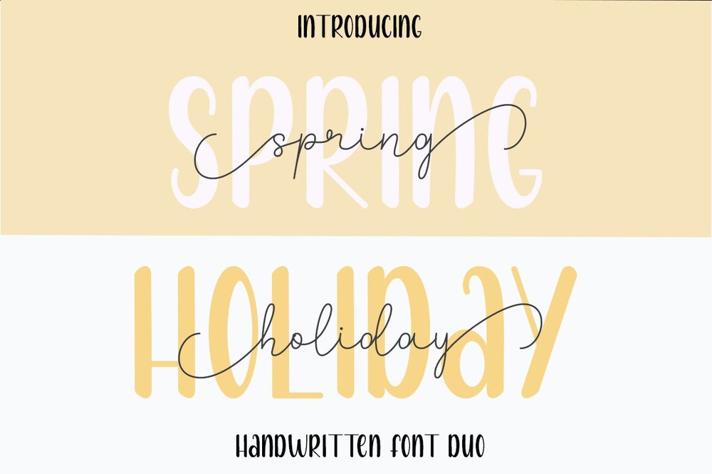 Пример шрифта Spring Holiday Displ Regular