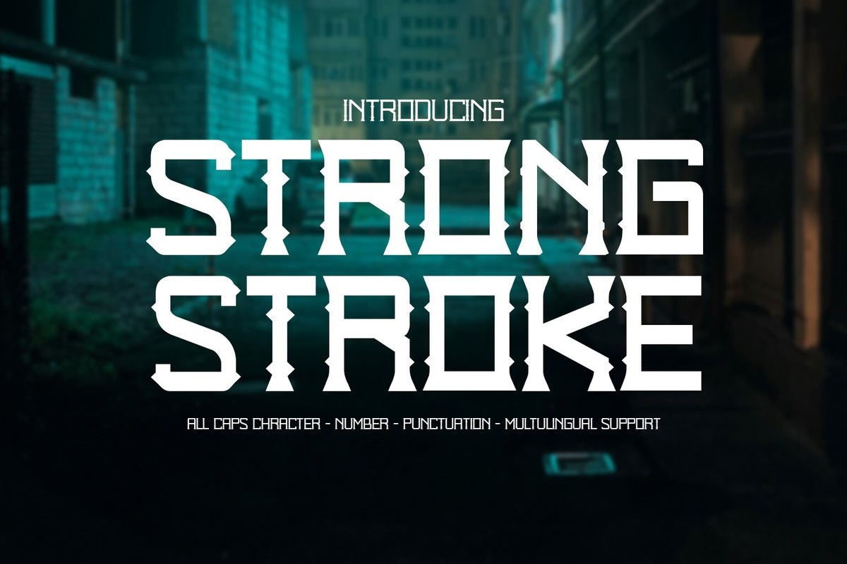 Пример шрифта Strong Stroke