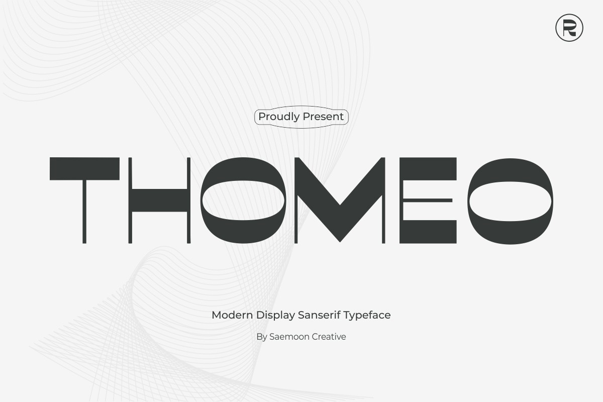 Пример шрифта Thomeo Regular