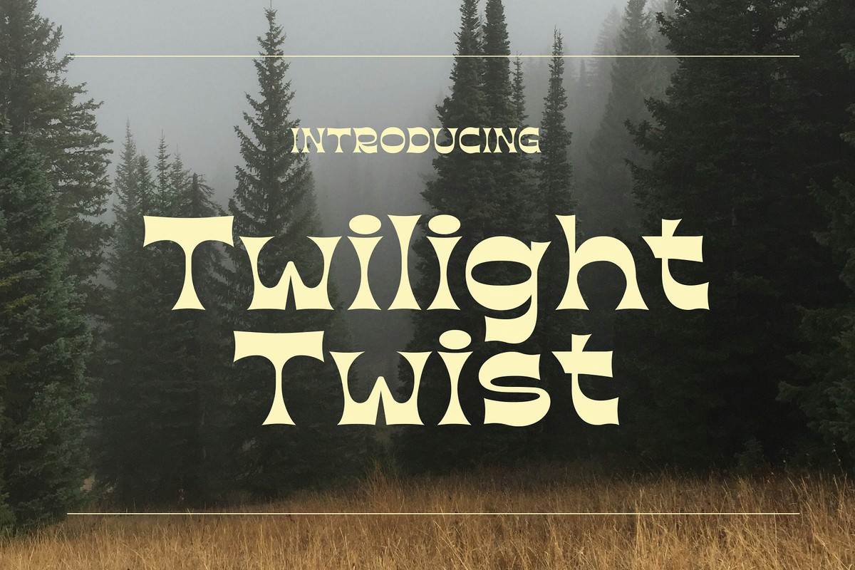 Пример шрифта Twilight Twist