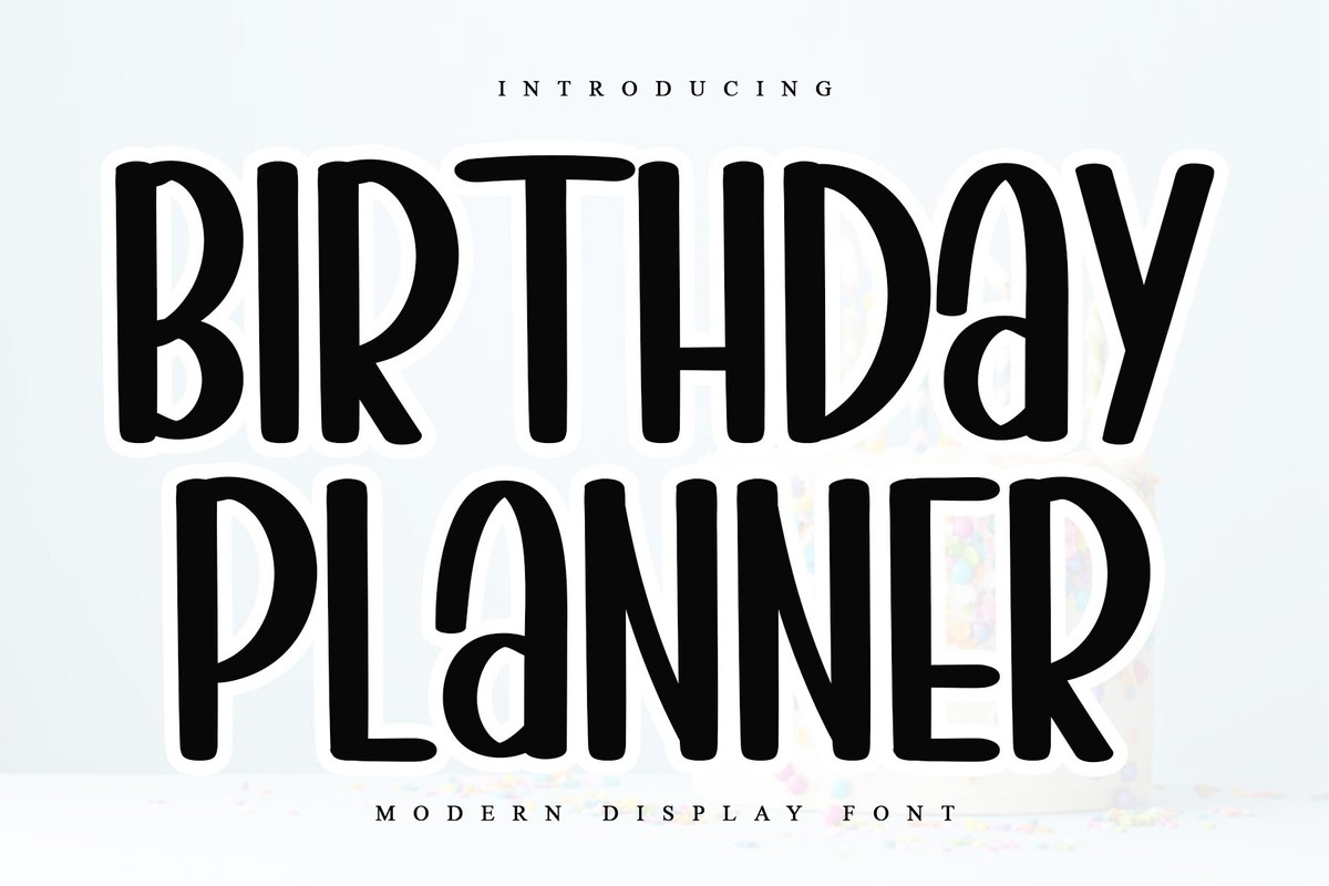 Пример шрифта Birthday Planner