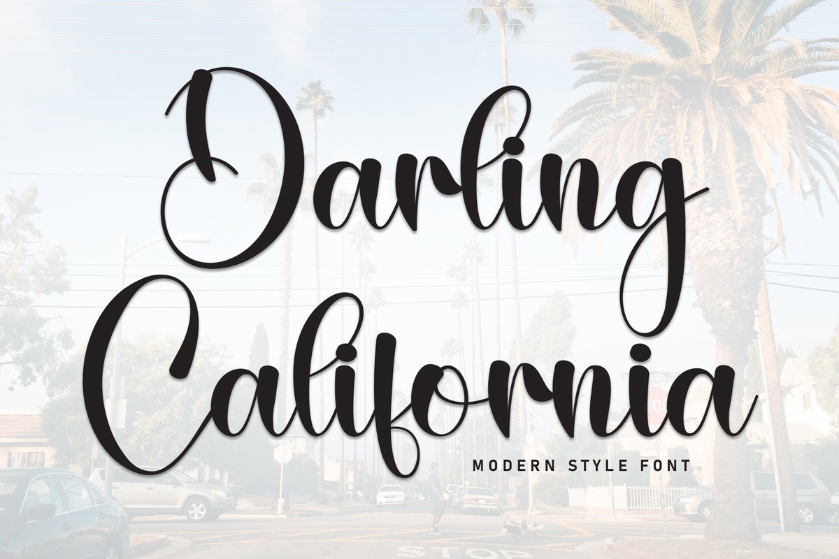 Пример шрифта Darling California