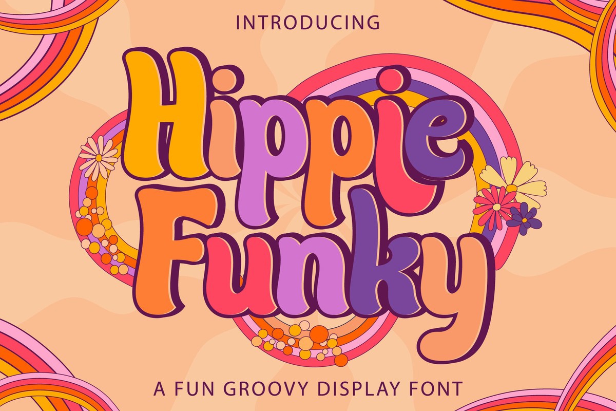 Пример шрифта Hippie Funky Regular