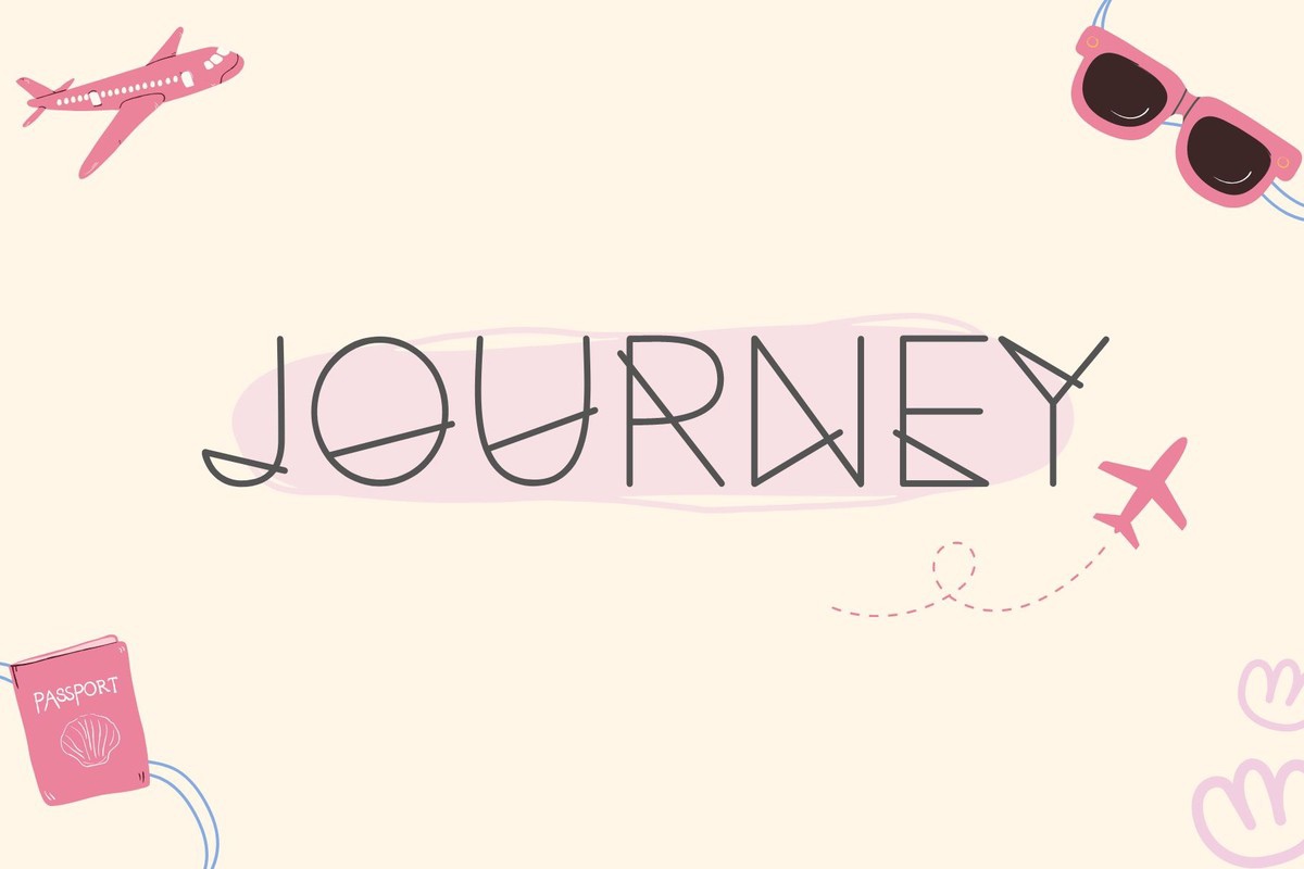 Пример шрифта Journey (Something)