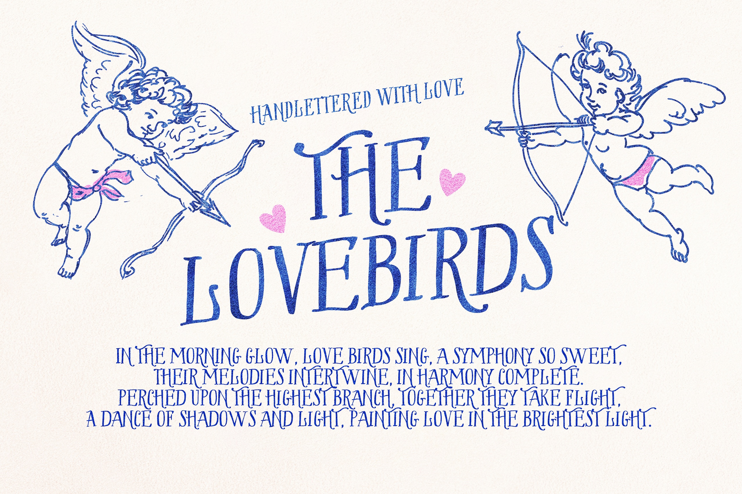 Пример шрифта The Lovebirds Demo