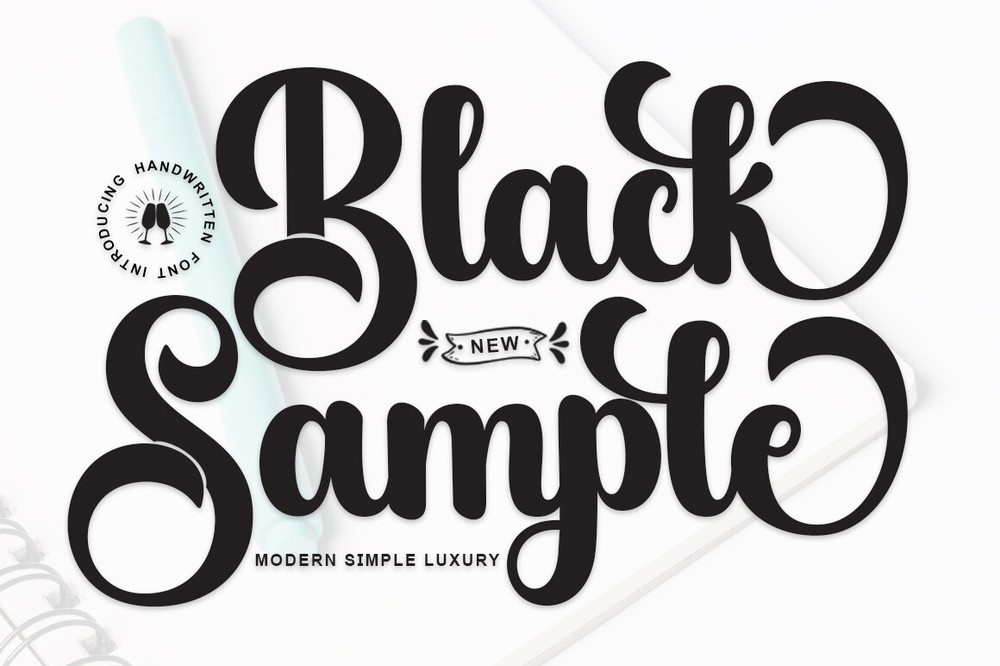 Пример шрифта Black Sample