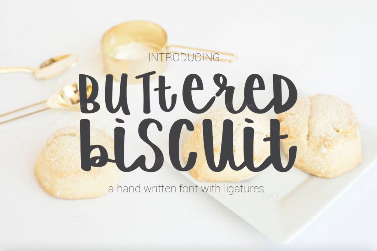 Пример шрифта Buttered Biscuit