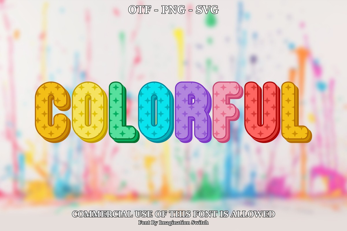 Пример шрифта Colorful