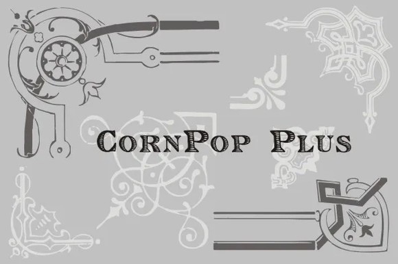 Пример шрифта CornPop Two