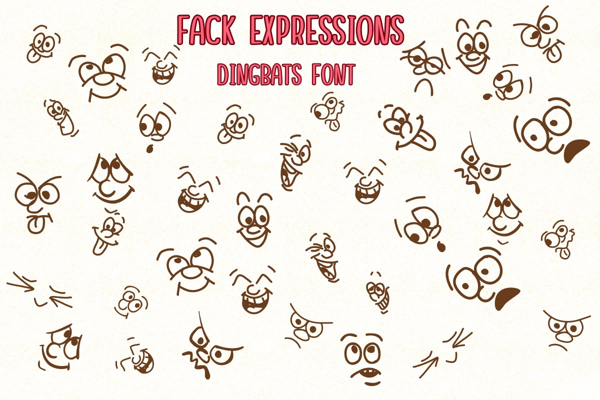 Пример шрифта Fack Expressions