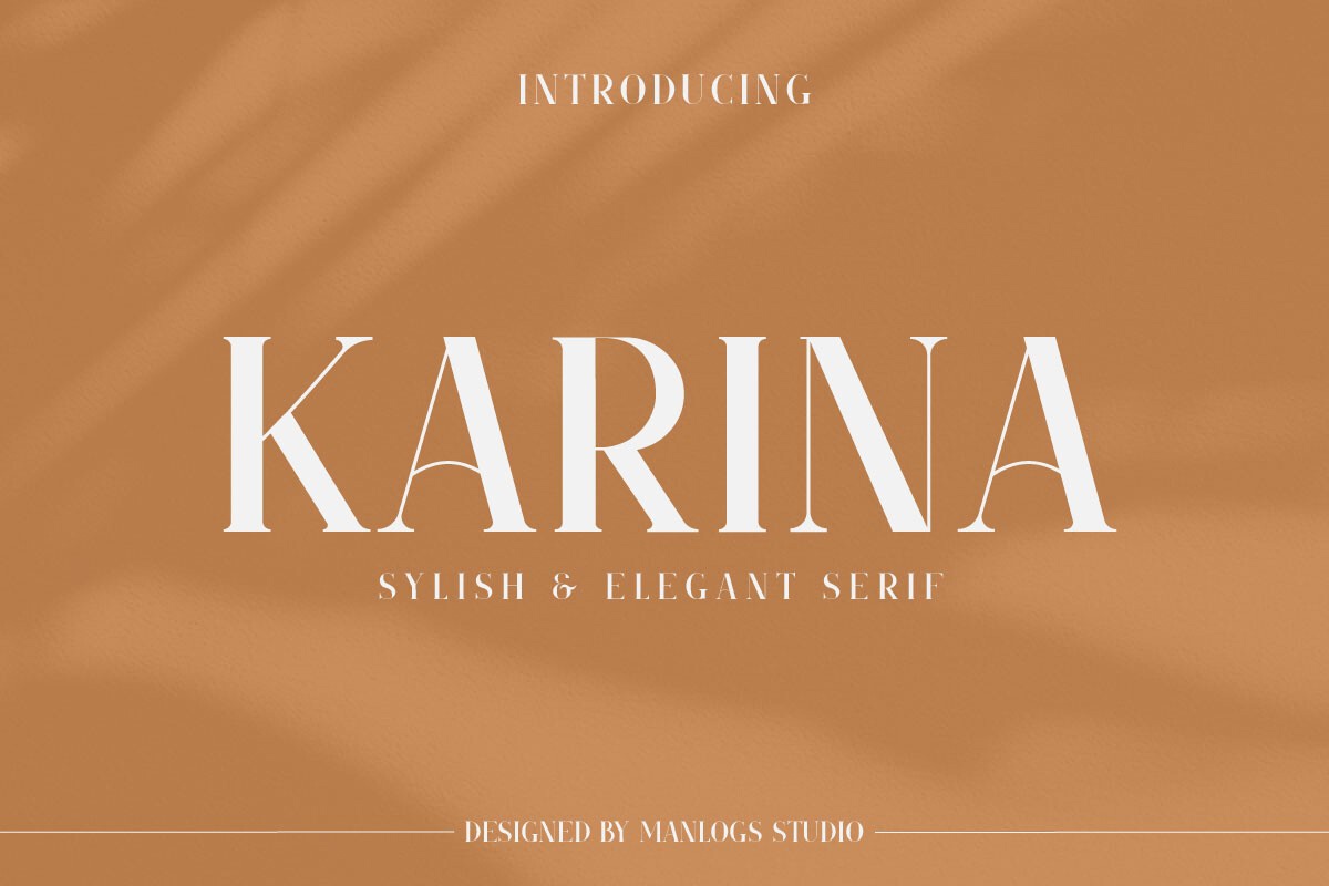 Пример шрифта Karina Regular