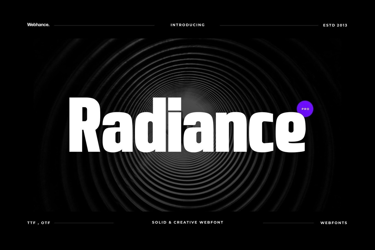 Пример шрифта Radiance