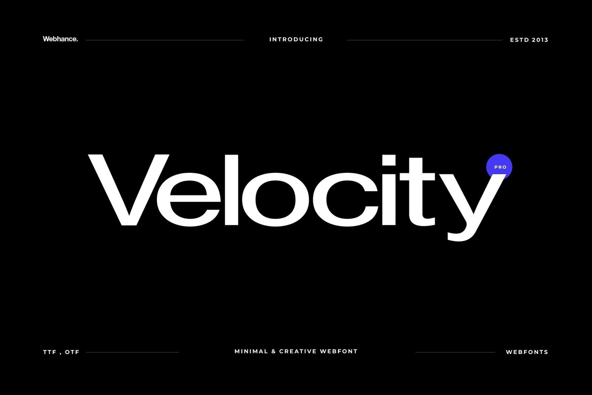 Пример шрифта Velocity Regular