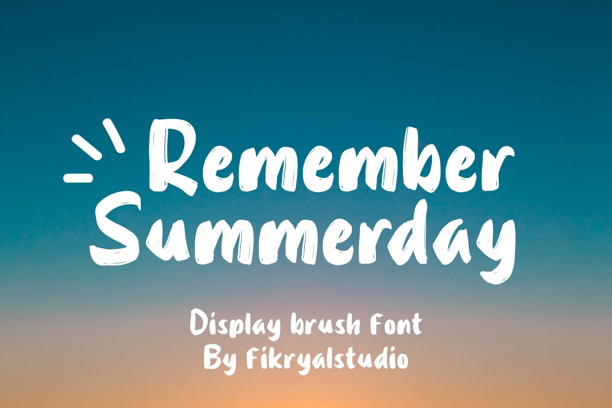 Пример шрифта Remember Summerday