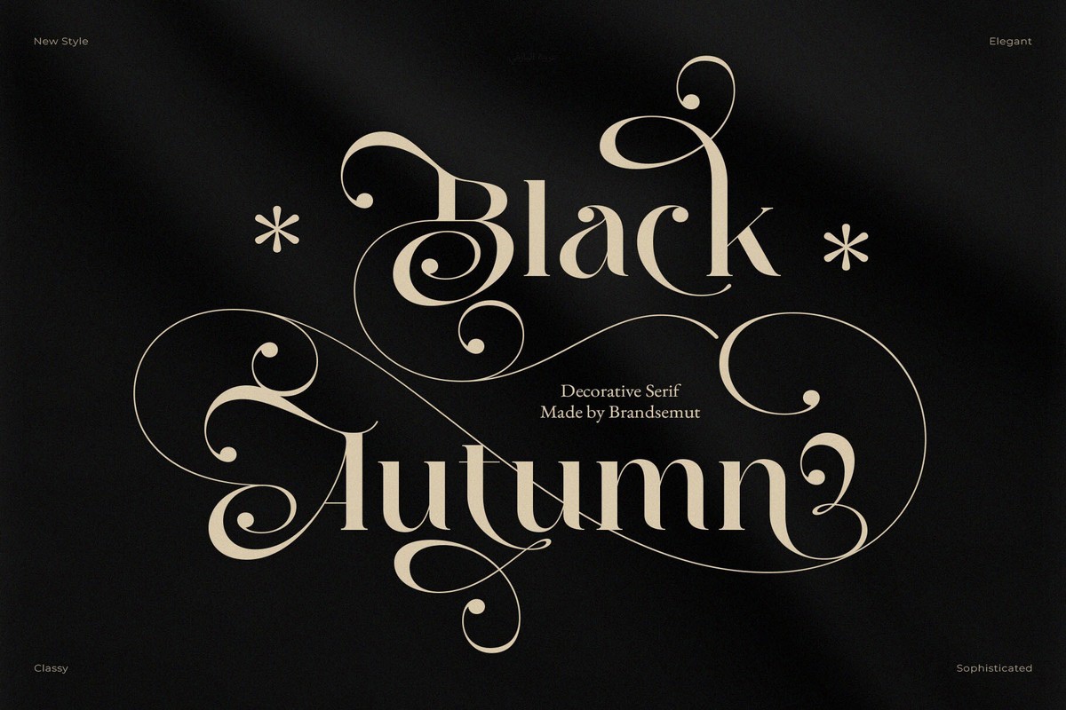 Пример шрифта Black Autumn