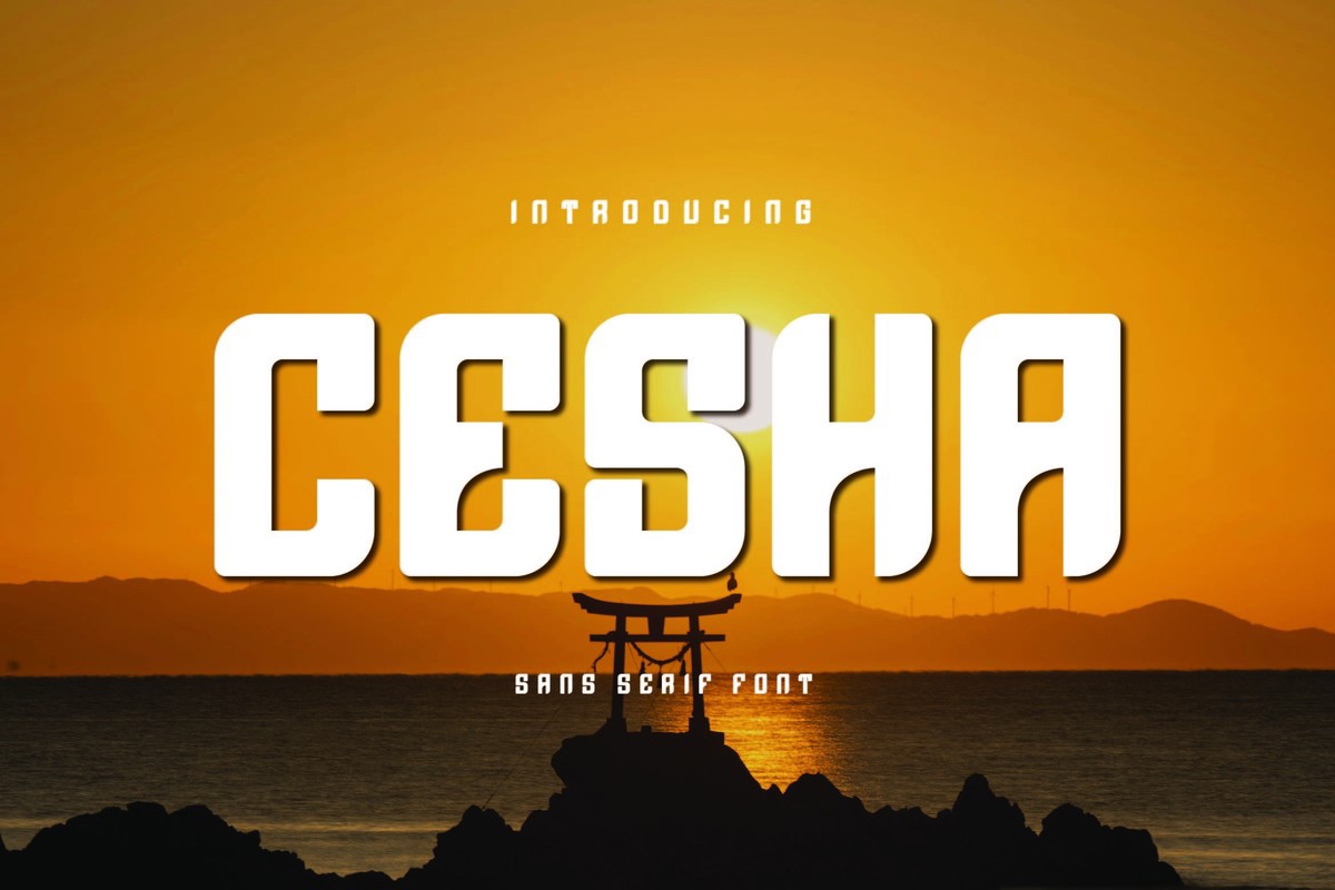 Пример шрифта Cesha