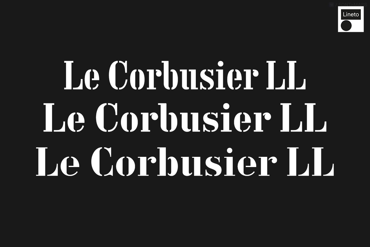 Пример шрифта Le Corbusier LL