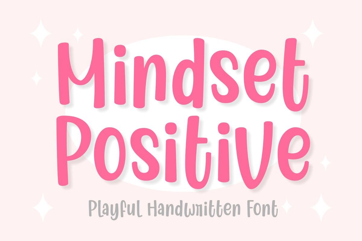 Пример шрифта Mindset Positive