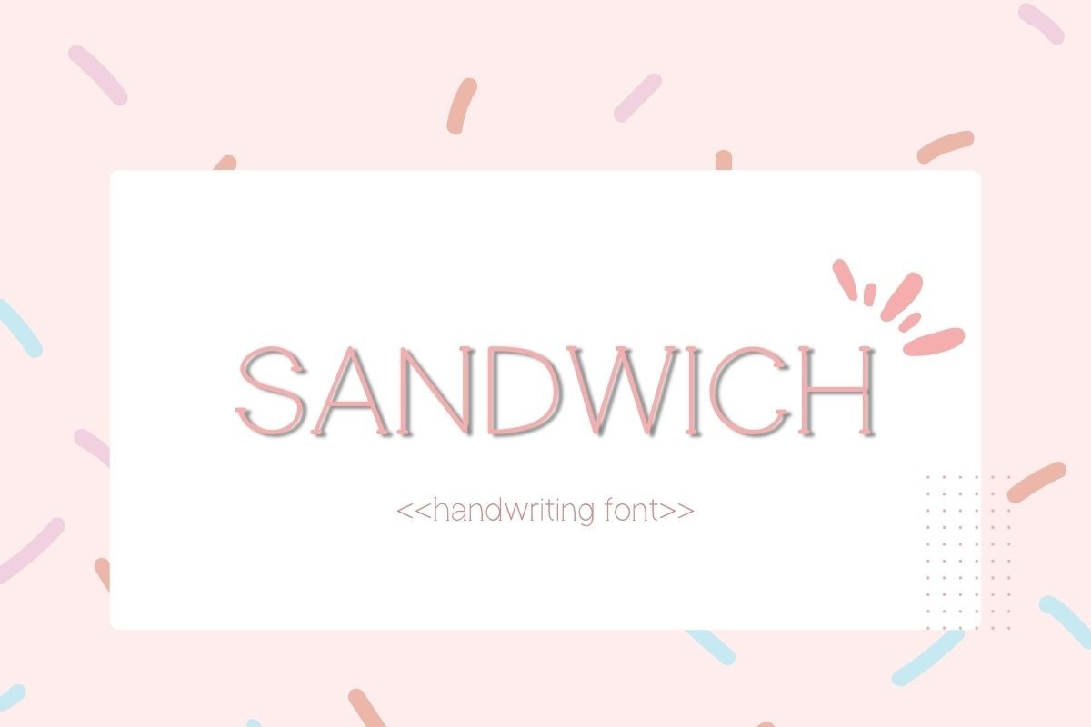 Пример шрифта Sandwich